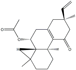 (2R)-9α-Acetyloxy-2β-ethenyl-2,3,4b,5,6,7,8,8aβ,9,10-decahydro-2,4bα,8,8-tetramethylphenanthren-4(1H)-one 구조식 이미지