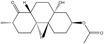 (2S,4aβ,10aα)-7α-(Acetyloxy)-3,4,4a,4b,5,6,7,8,8a,9,10,10a-dodecahydro-8aβ-hydroxy-2β,4bα-dimethyl-1(2H)-phenanthrenone Structure