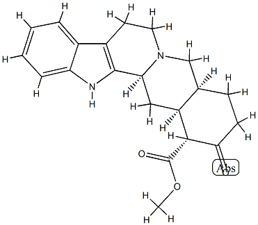 (20α)-17-옥소요힘반-16α-카르복실산메틸에스테르 구조식 이미지