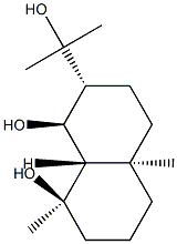 (1R,8aα)-Decahydro-7β-(1-hydroxy-1-methylethyl)-1β,4aβ-dimethyl-1α,8α-naphthalenediol 구조식 이미지