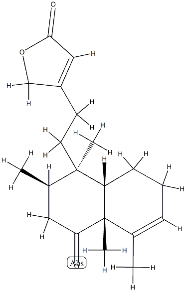 4-[2-[(1R)-1,2,3,4,4a,7,8,8aα-Octahydro-1,2α,4aα,5-tetramethyl-4-oxonaphthalen-1α-yl]ethyl]-2(5H)-furanone 구조식 이미지