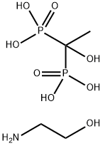 Phosphonic acid, (1-hydroxyethylidene)bis-, compd. with 2-aminoethanol Structure