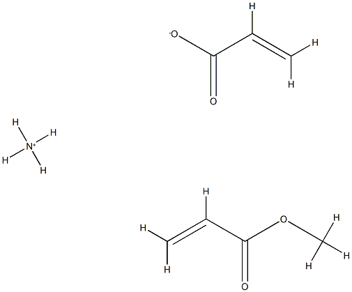 2-Propenoic acid, polymer with methyl 2-propenoate, ammonium salt Structure