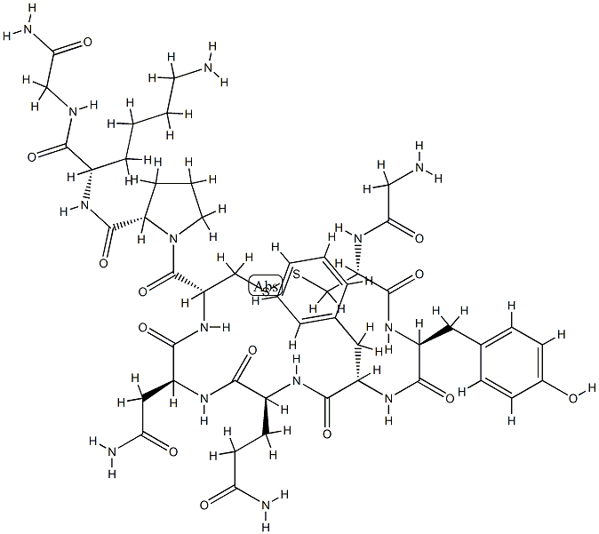 vasopressin, N-Gly-8-Lys- 구조식 이미지