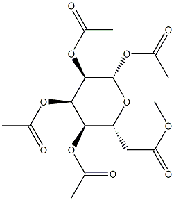 β-D-알로피라노스펜타아세테이트 구조식 이미지