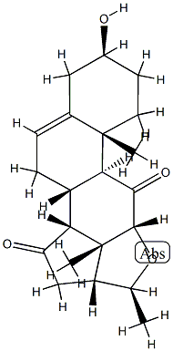 (14β,17R,20S)-3β-Hydroxy-12α,20-epoxypregn-5-ene-11,15-dione 구조식 이미지