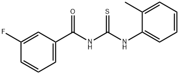 N-(3-fluorobenzoyl)-N'-(2-methylphenyl)thiourea Structure