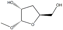 Methyl 3-deoxy-α-D-erythro-pentofuranoside Structure