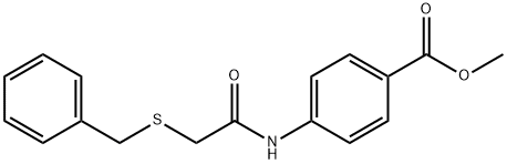 methyl 4-{[(benzylsulfanyl)acetyl]amino}benzoate Structure