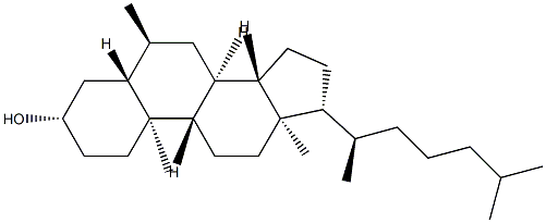 6α-Methyl-5α-cholestan-3β-ol Structure