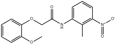 2-(2-methoxyphenoxy)-N-(2-methyl-3-nitrophenyl)acetamide Structure