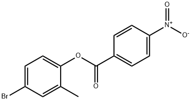 4-bromo-2-methylphenyl 4-nitrobenzoate 구조식 이미지