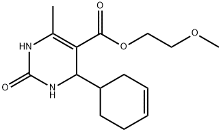 5-Pyrimidinecarboxylicacid,4-(3-cyclohexen-1-yl)-1,2,3,4-tetrahydro-6-methyl-2-oxo-,2-methoxyethylester(9CI) Structure