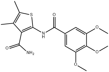 4,5-dimethyl-2-[(3,4,5-trimethoxybenzoyl)amino]-3-thiophenecarboxamide Structure