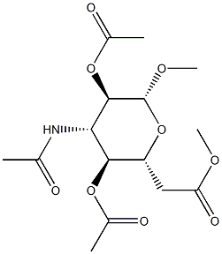 Methyl 3-(acetylamino)-3-deoxy-β-D-glucopyranoside 2,4,6-triacetate Structure