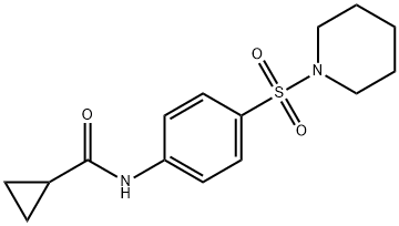 N-[4-(1-piperidinylsulfonyl)phenyl]cyclopropanecarboxamide 구조식 이미지