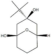 9-Oxabicyclo[3.3.1]nonane-1,3-diol, 3-(1,1-dimethylethyl)-, (1R,3S,5S)-rel- (9CI) Structure