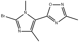 5-(2-bromo-3,5-dimethyl-3H-imidazol-4-yl)-3-methyl-[1,2,4]oxadiazole 구조식 이미지