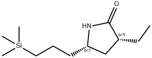 2-Pyrrolidinone,3-ethyl-5-[3-(trimethylsilyl)propyl]-,(3R,5S)-rel-(9CI) Structure