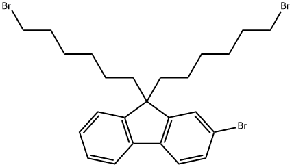 9H-Fluorene, 2-bromo-9,9-bis(6-bromohexyl)- Structure