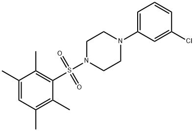 1-(3-chlorophenyl)-4-[(2,3,5,6-tetramethylphenyl)sulfonyl]piperazine Structure