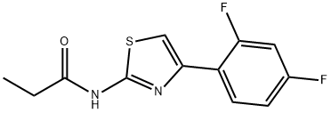 N-[4-(2,4-difluorophenyl)-1,3-thiazol-2-yl]propanamide 구조식 이미지