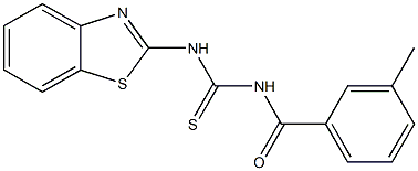 N-(1,3-benzothiazol-2-yl)-N'-(3-methylbenzoyl)thiourea 구조식 이미지