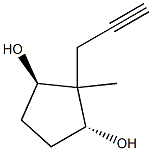 1,3-Cyclopentanediol,2-methyl-2-(2-propynyl)-,(1R,3R)-rel-(9CI) 구조식 이미지