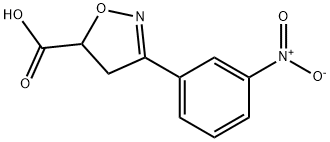 3-(3-nitrophenyl)-4,5-dihydro-1,2-oxazole-5-carboxylic acid 구조식 이미지