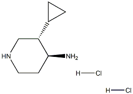 4-Piperidinamine,3-cyclopropyl-,dihydrochloride,(3R,4R)-rel-(9CI) 구조식 이미지