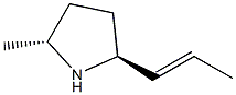 Pyrrolidine, 2-methyl-5-(1E)-1-propenyl-, (2R,5S)-rel- (9CI) Structure