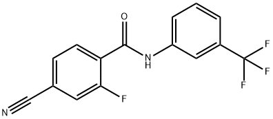 4-cyano-2-fluoro-N-[3-(trifluoromethyl)phenyl]benzamide 구조식 이미지