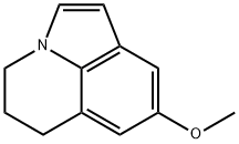 4H-Pyrrolo[3,2,1-ij]quinoline,5,6-dihydro-8-methoxy-(9CI) 구조식 이미지