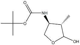 카르밤산,[(3S,4S)-테트라히드로-5-히드록시-4-메틸-3-푸라닐]-,1,1- 구조식 이미지