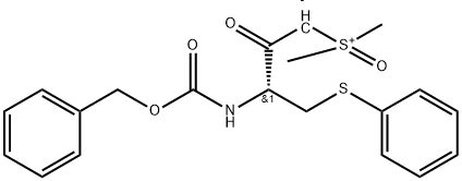SulfoxoniuM, diMethyl-, (3R)-2-oxo-3-[[(phenylMethoxy)carbonyl]aMino]-4-(phenylthio)butylide (9CI) Structure