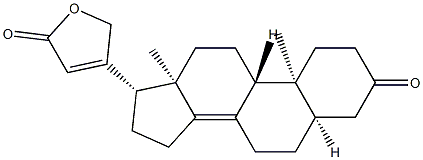 3-Oxo-5β-carda-8(14),20(22)-dienolide 구조식 이미지