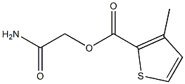 2-Thiophenecarboxylicacid,3-methyl-,2-amino-2-oxoethylester(9CI) Structure