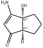 1(3aH)-Pentalenone, 3-amino-4,5,6,6a-tetrahydro-3a-hydroxy-, (3aR,6aR)-rel- (9CI) 구조식 이미지