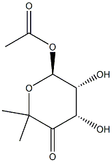 ba-D-에리트로-헥소피라노스-4-울로스,6-데옥시-5-C-메틸-,1-아세테이트(9CI) 구조식 이미지