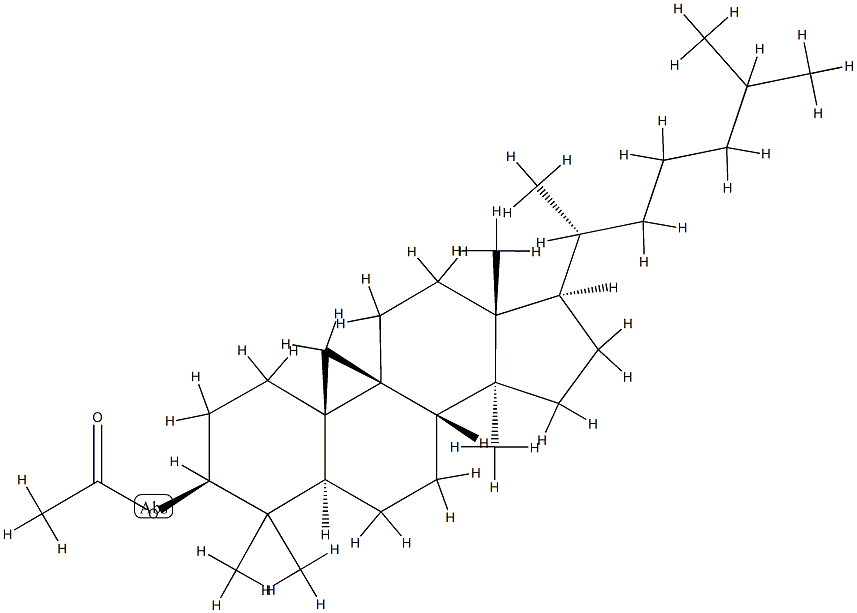 (9β)-9,19-Cyclolanostan-3β-ol아세테이트 구조식 이미지