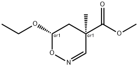 4H-1,2-Oxazine-4-carboxylicacid,6-ethoxy-5,6-dihydro-4-methyl-,methylester,(4R,6S)-rel-(9CI) 구조식 이미지