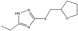1H-1,2,4-Triazole,3-ethyl-5-[[(tetrahydro-2-furanyl)methyl]thio]-(9CI) 구조식 이미지