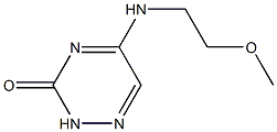 1,2,4-Triazin-3(2H)-one,5-[(2-methoxyethyl)amino]-(9CI) Structure