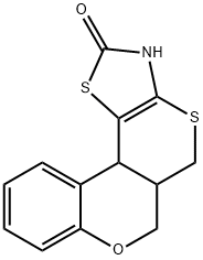 3,5a,6,11b-tetrahydro-2H,5H-chromeno[4,3:4,5]thiopyrano[2,3-d]thiazol-2-one Structure