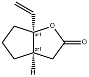 2H-Cyclopenta[b]furan-2-one,6a-ethenylhexahydro-,(3aR,6aS)-rel-(9CI) Structure
