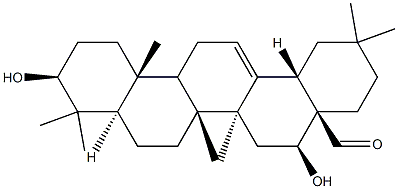 3β,16β-디히드록시올린-12-en-28-al 구조식 이미지