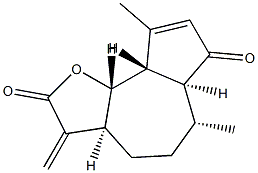 (3aS)-3,3aβ,4,5,6,6aβ,9aα,9bα-Octahydro-6β,9-dimethyl-3-methyleneazuleno[4,5-b]furan-2,7-dione 구조식 이미지