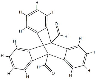 Triptycene-9,10-dicarboxaldehyde Structure