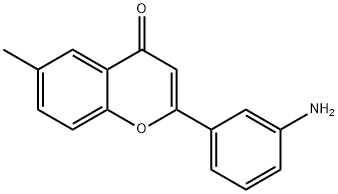 4H-1-Benzopyran-4-one,2-(3-aminophenyl)-6-methyl-(9CI) 구조식 이미지