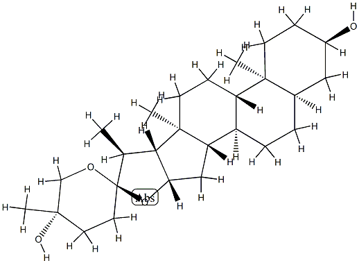 (25S)-5β-Spirostane-3α,25-diol Structure